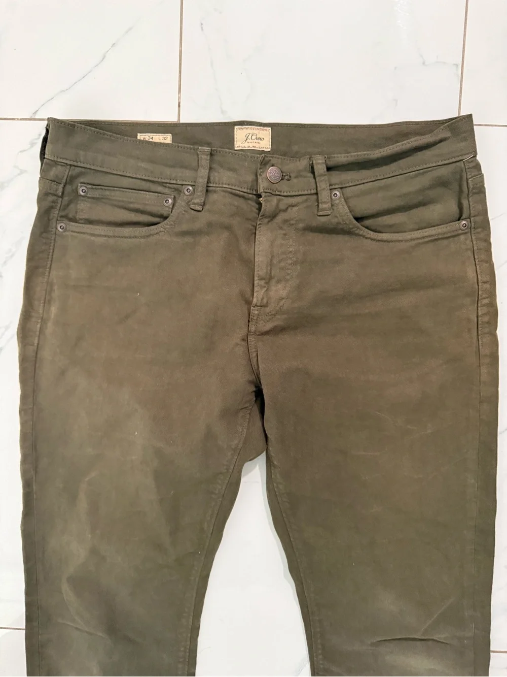 J. Crew Straight Olive Green Men's Jeans